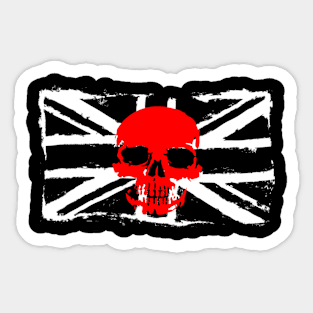 United Kingdom Flag Skull Sticker